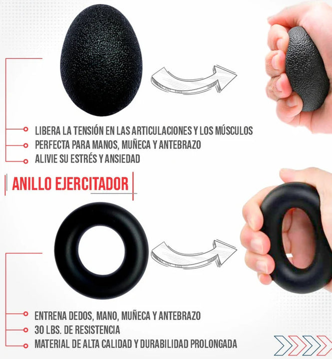 Kit Hand Grip Dedos Mano Muñeca Brazo